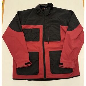 Duluth Trading Softshell Red/Blk Jacket Fleece Lined XL Pockets Tactical 3season